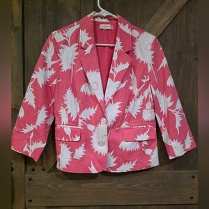 Isaac Mizrahi Bright Pink Lined Blazer Size Small